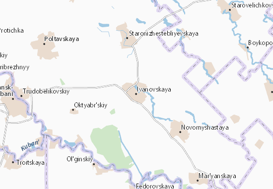 Karte Stadtplan Ivanovskaya