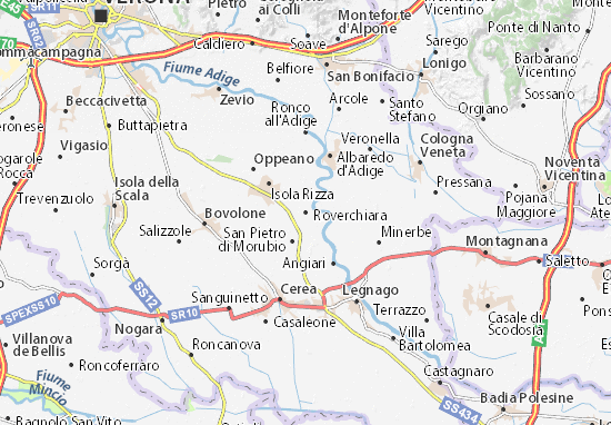 Karte Stadtplan Roverchiara