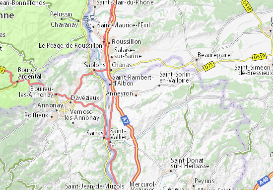 Karte Stadtplan Anneyron