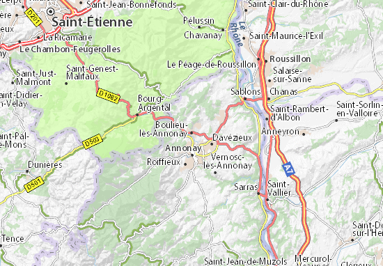 Karte Stadtplan Boulieu-lès-Annonay