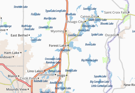 Kaart Plattegrond Forest Lake