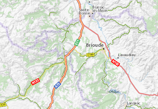 Kaart Plattegrond Saint-Beauzire