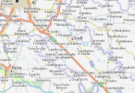 Karte Stadtplan Muzza Sant&#x27; Angelo