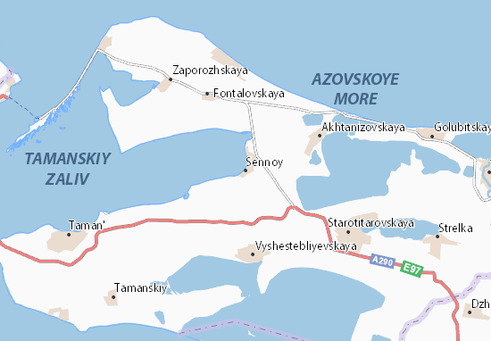 Karte Stadtplan Sennoy