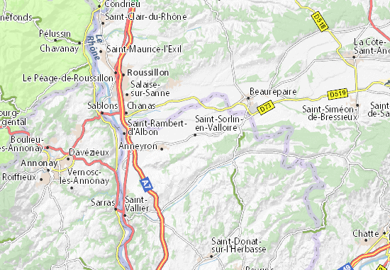 Karte Stadtplan Saint-Sorlin-en-Valloire