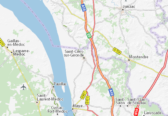 Kaart Plattegrond Saint-Ciers-sur-Gironde