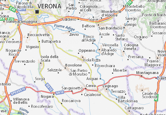 Karte Stadtplan Isola Rizza