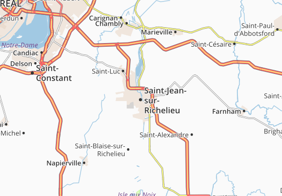 Karte Stadtplan Saint-Jean-sur-Richelieu