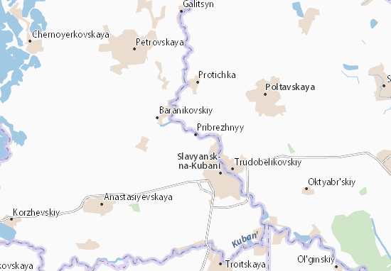 Kaart Plattegrond Pribrezhnyy