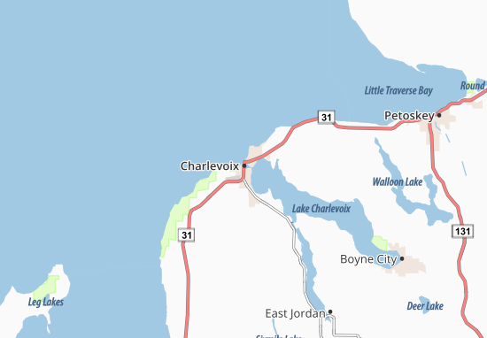 Karte Stadtplan Charlevoix