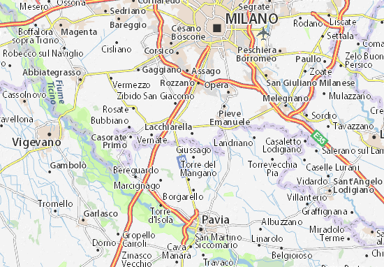 Lacchiarella Map