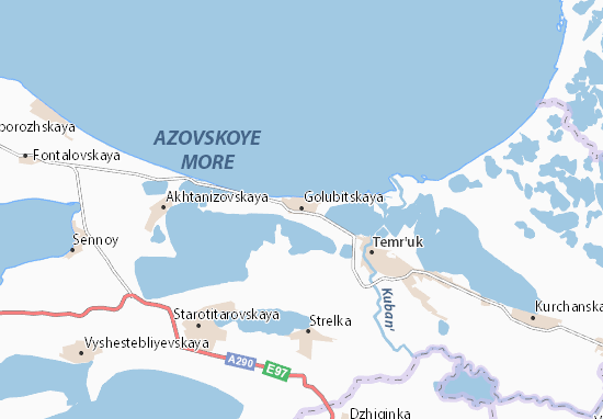 Kaart Plattegrond Golubitskaya