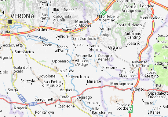 Karte Stadtplan Veronella