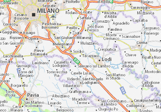 Karte Stadtplan Tavazzano