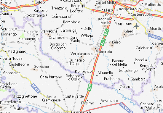 Karte Stadtplan Verolanuova