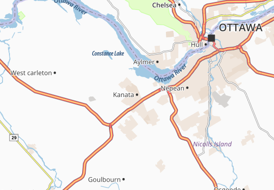 Karte Stadtplan Kanata