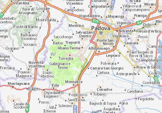 Montegrotto Terme Map