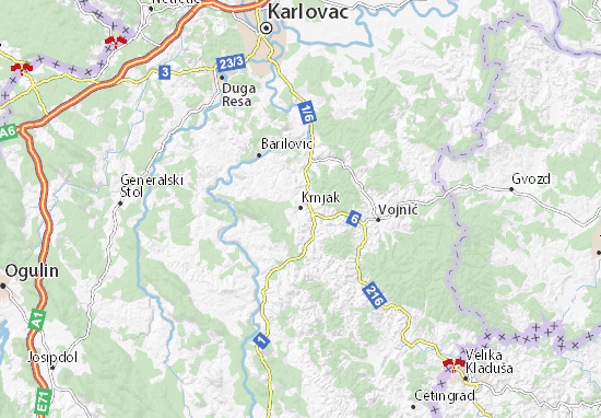 Karte Stadtplan Krnjak