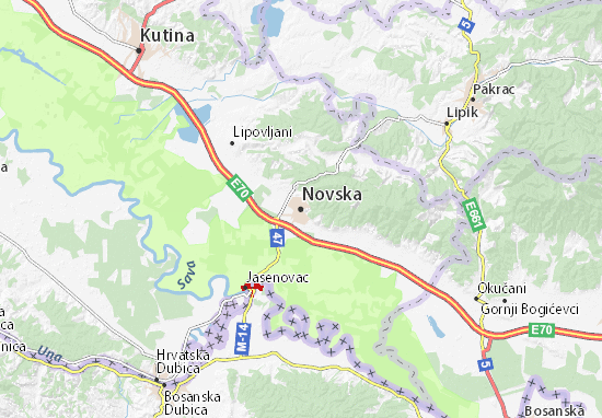 Karte Stadtplan Novska
