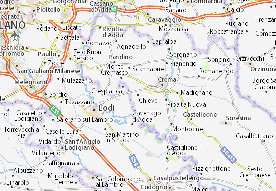 Karte Stadtplan Chieve