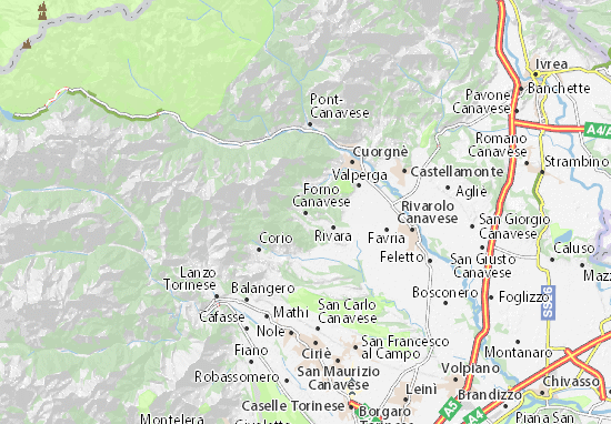 Carte-Plan Forno Canavese
