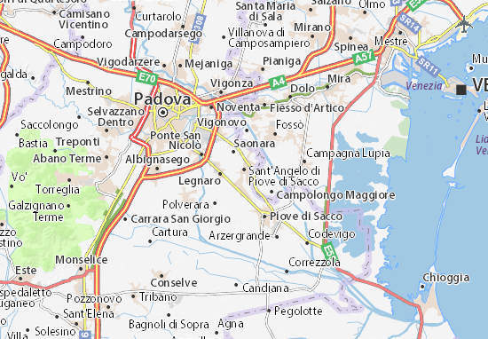 Karte Stadtplan Sant&#x27;Angelo di Piove di Sacco