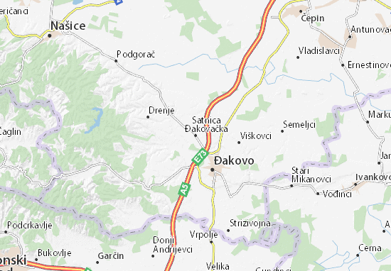 Satnica Đakovačka Map