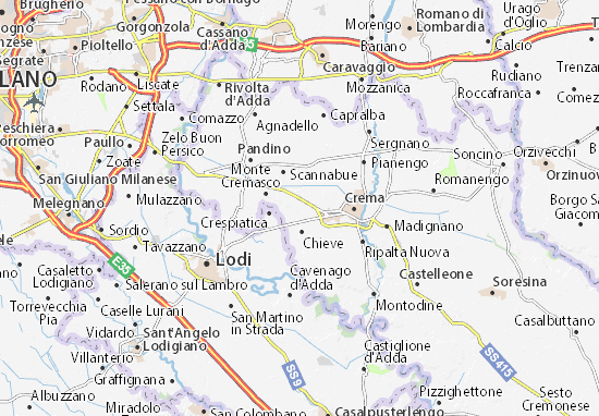 Karte Stadtplan Bagnolo Cremasco