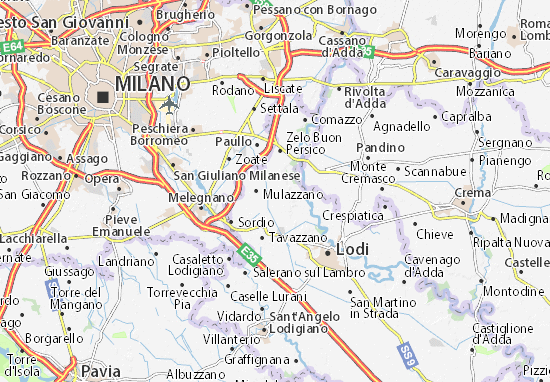 Mapa Cervignano d&#x27;Adda