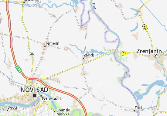 Karte Stadtplan Žabalj