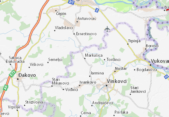 Markušica Map