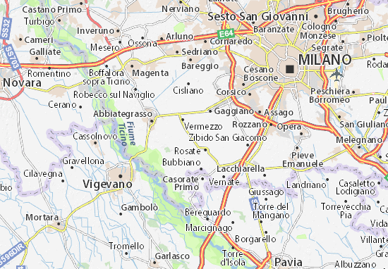 Karte Stadtplan Gudo Visconti
