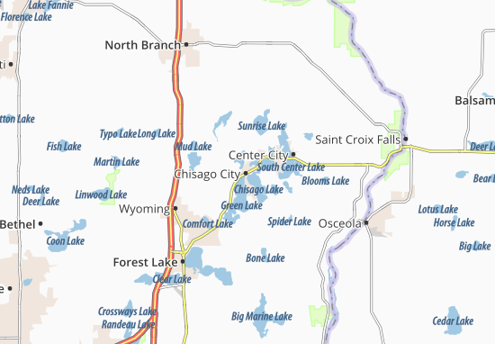 Kaart Plattegrond Chisago City