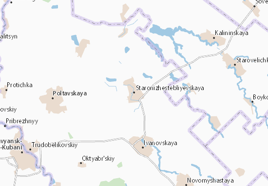 Mapa Staronizhestebliyevskaya