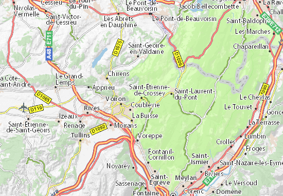 Saint-Étienne-de-Crossey Map