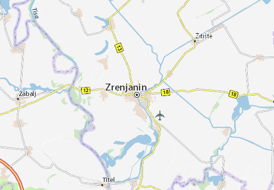Karte Stadtplan Zrenjanin