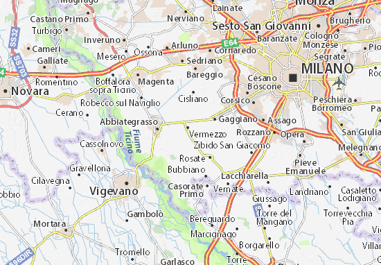 Karte Stadtplan Zelo Surrigone