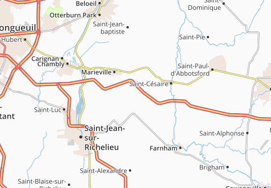 Montérégie Map