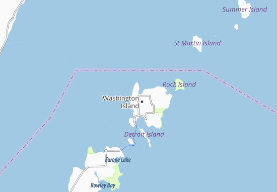 Kaart Plattegrond Washington Island