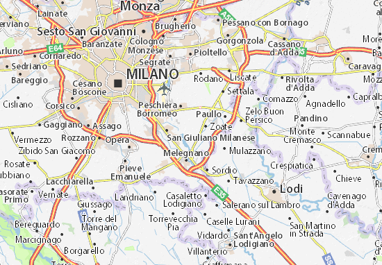Karte Stadtplan Mediglia