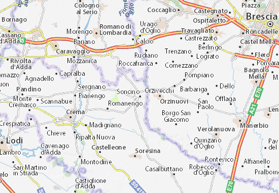 Karte Stadtplan Soncino