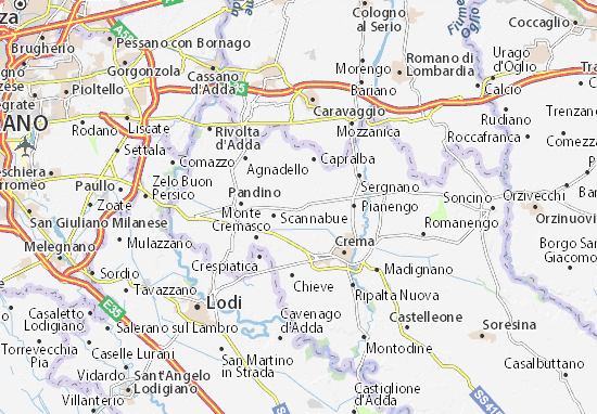 Karte Stadtplan Trescore Cremasco