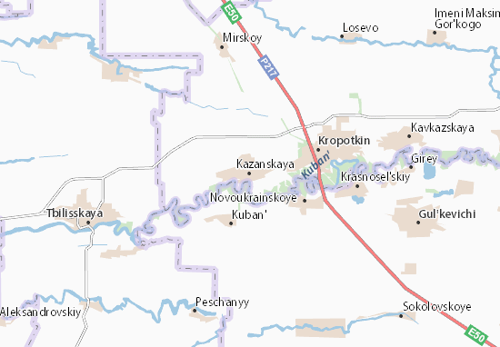 Mapa Kazanskaya