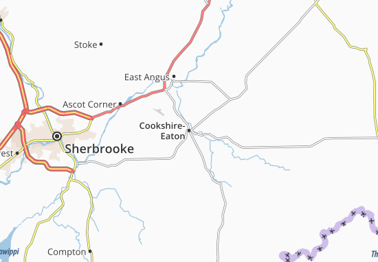 Karte Stadtplan Cookshire-Eaton