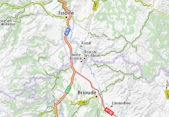 Mapa Plano Brassac-les-Mines
