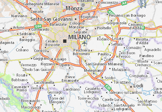 Kaart Plattegrond San Donato Milanese