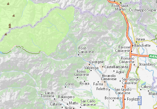 Karte Stadtplan Pont-Canavese