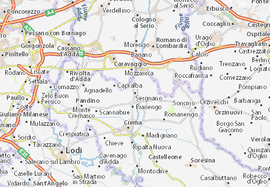 Karte Stadtplan Sergnano