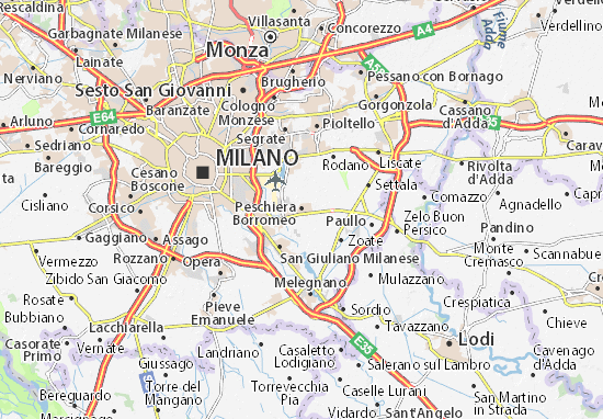 Karte Stadtplan Peschiera Borromeo