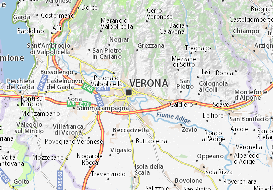 Karte Stadtplan Verona